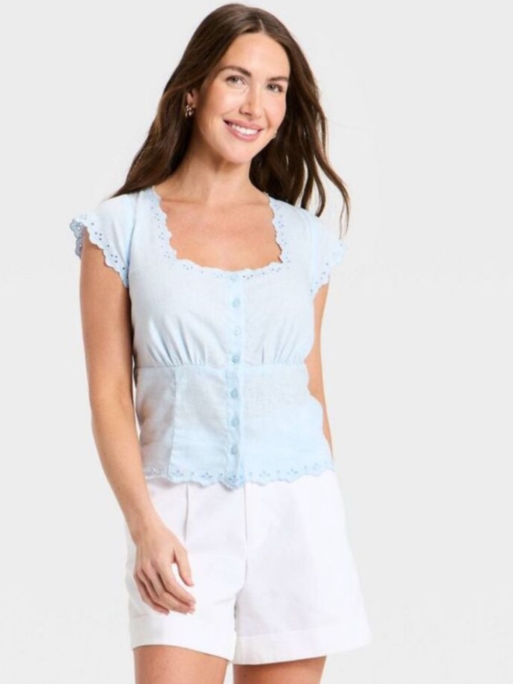 a new day Light Blue Women's Blouse